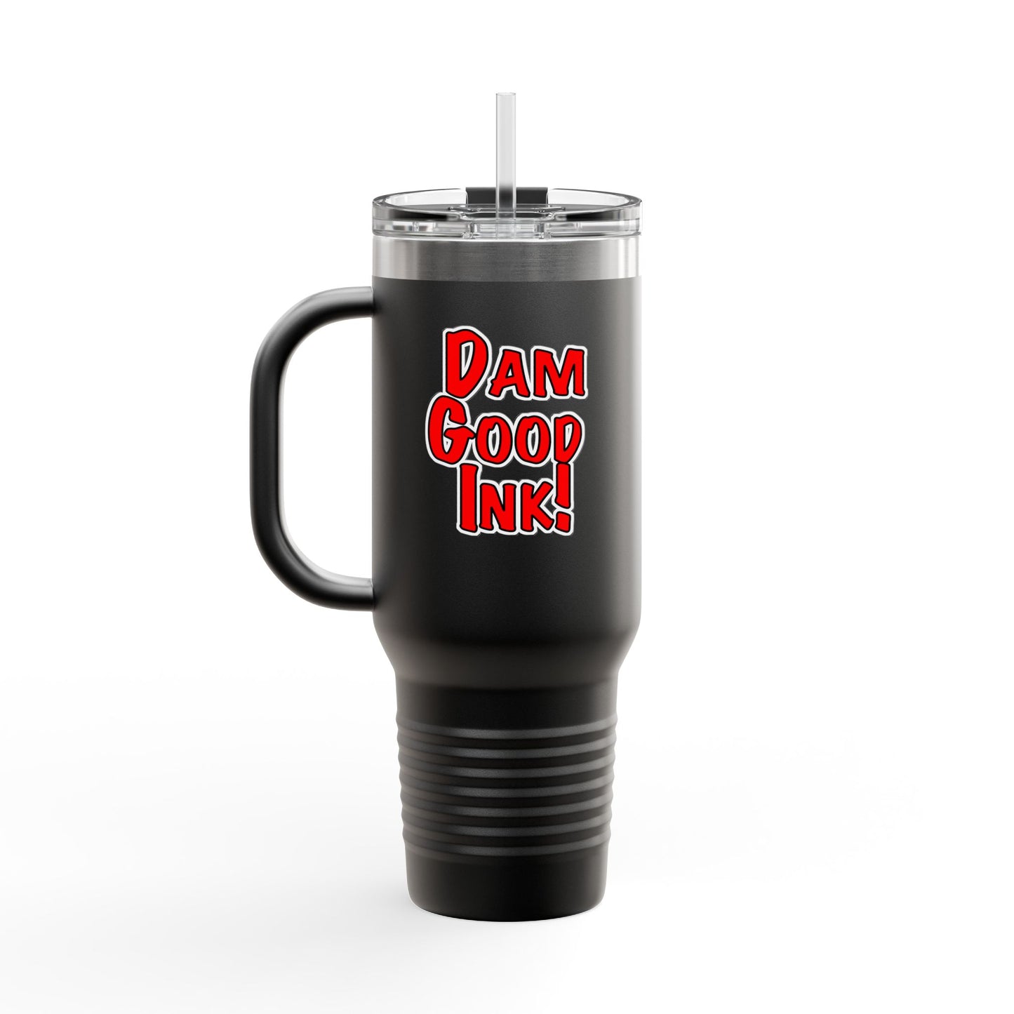 Travel Mug - Hookup Tattoos Dam Good Ink Beaver Design