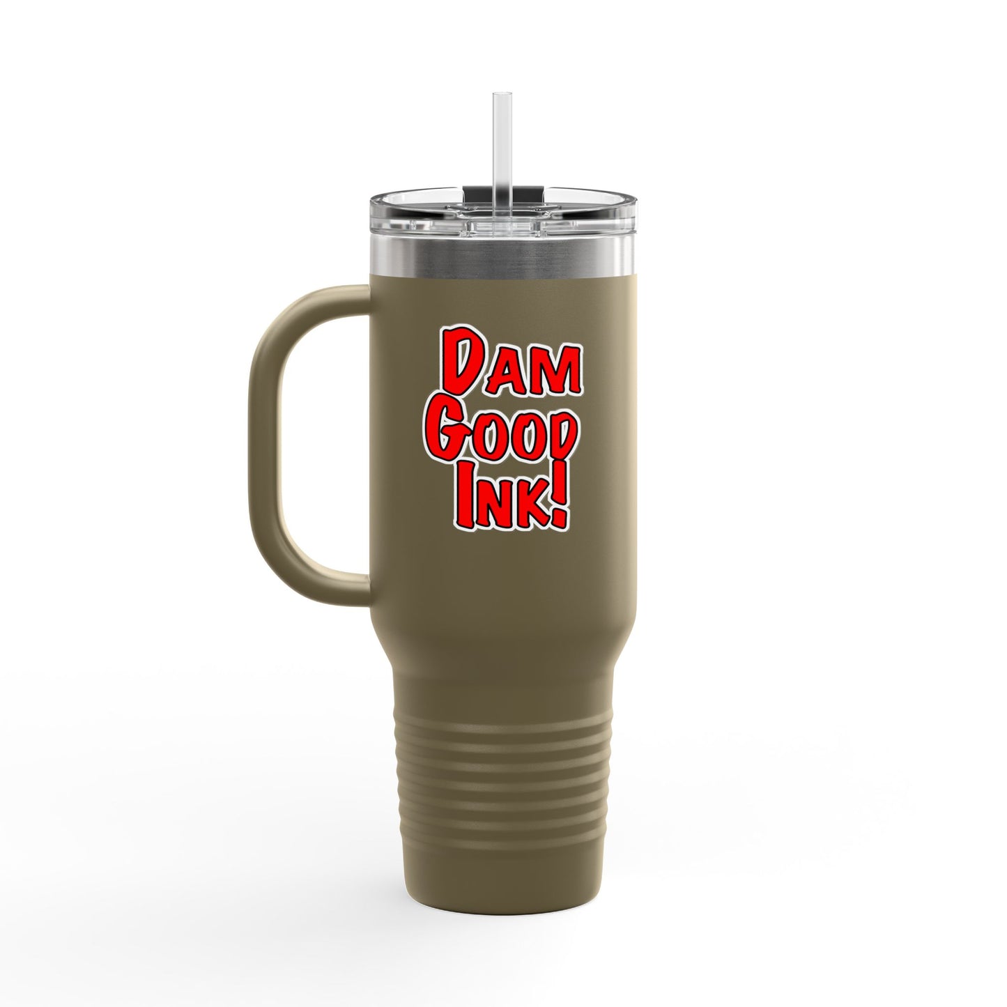 Travel Mug - Hookup Tattoos Dam Good Ink Beaver Design