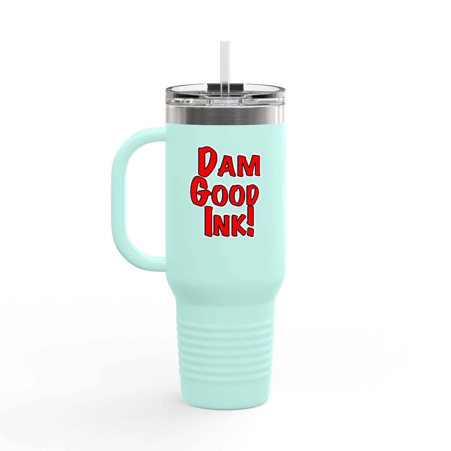 Travel Mug - Hookup Tattoos Dam Good Ink Beaver Design